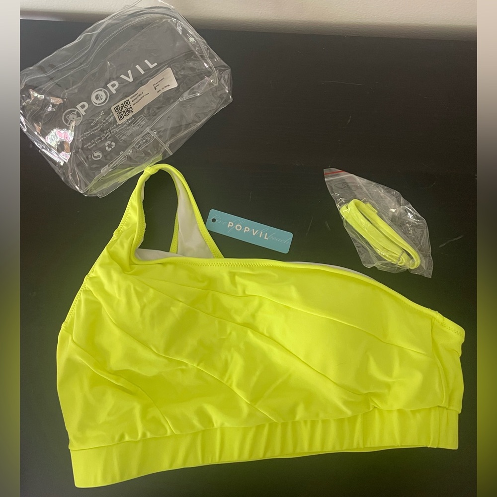 Neon Yellow Bikini Top